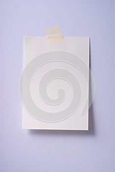 Blank white note on mauve