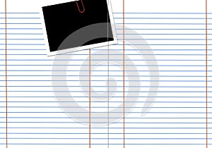 Blank white notebook