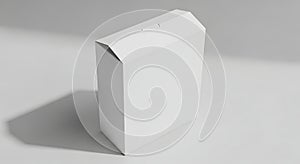 Blank White Packaging Box Mockup on Gray Background