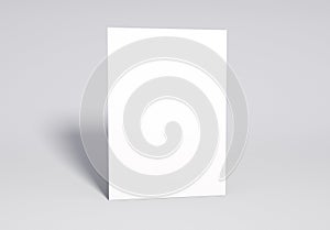 Blank white Page Mock up, 3d rendering. photo