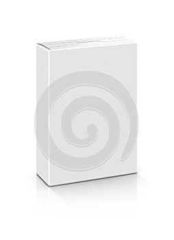 Blank white paper box