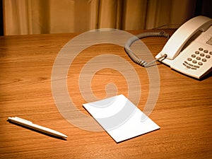 Blank white paper on the desk