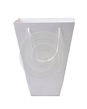 Blank white paper flower bouquets bag