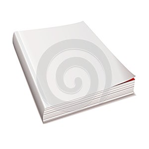 Blank white paper magazine