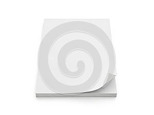 Blank white paper stack