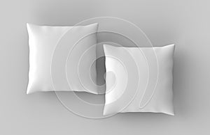 Blank white pillow cushion ready for your design. 3d render illustration photo