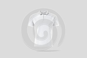 Blank white polo shirt mock up, gray backgound photo