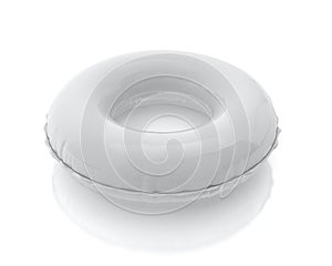 Blank white pool ring isolated on white background