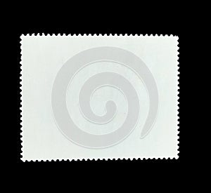 A Blank white rectangle postage stamp shape