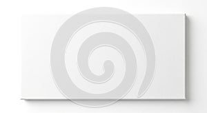 A blank white rectangular canvas is displayed against a white background. The canvas has a subtle