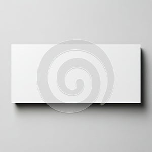 Blank White Rectangular Card Mockup on Gray Textured Background