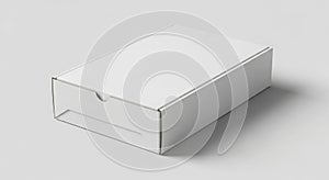 Blank White Rectangular Packaging Box Mockup