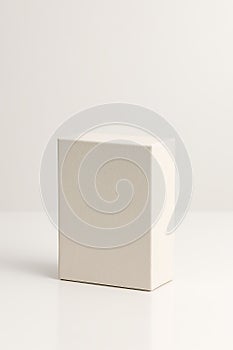 Blank White Rectangular Product Packaging Box Mockup