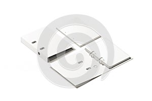 Blank white ring binder folder design mockup