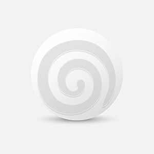 Blank of white round sphere or 3d ball. Vector