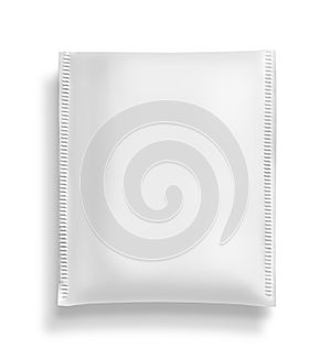 Blank  white sachet packet