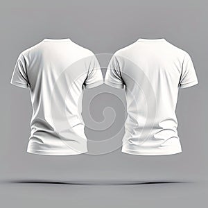 Blank white shirt mockup template front and back, generative AI