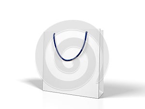 Blank white shopping bag