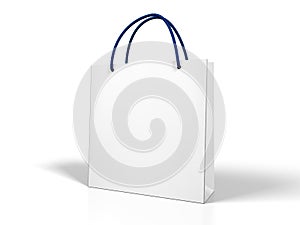 Blank white shopping bag