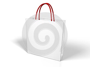 Blank white shopping bag