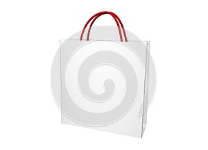 Blank white shopping bag