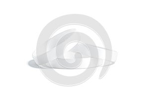 Blank white silicone wristband stack mock up, isolated