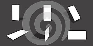 Blank white smartphone screen mockups collection