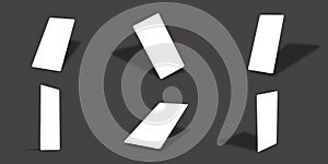 Blank white smartphone screen mockups collection