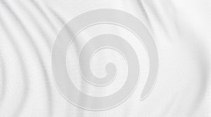 Blank white smooth fabric material mockup, top view