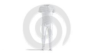 Blank white sport uniform mockup, looped rotation