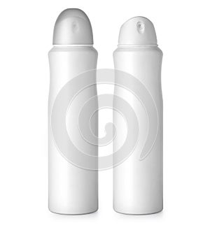 Blank white spray can