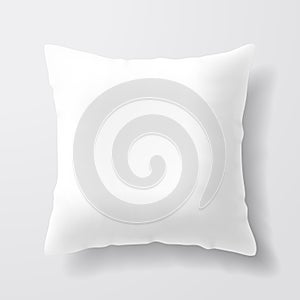 Blank white square pillow