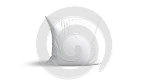 Blank white square pillow mockup, looped rotation