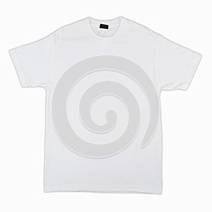 Blank white t-shirt set isolated