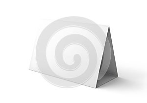 Blank white tent card
