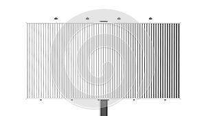 Blank white trivision billboard mockup, looped switch
