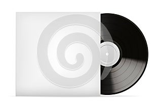 Blank white vinyl cover photo