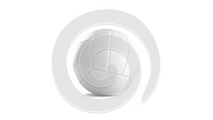 Blank white volleyball ball mock up, isolated, looped rotation