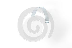 Blank white wobbler hang on wall mock up, clipping path