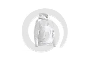 Blank white women sport hoodie mock up, side view