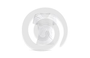 Blank white women v-neck t-shirt mock up, front view photo