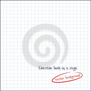 Exercise book in a cage.