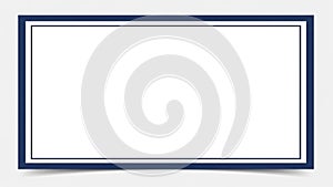 Blank Whiteboard with Blue Frame in Modern Office Environment