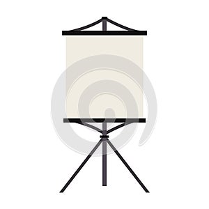 Blank whiteboard isolated