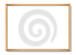 Blank wooden frame. Vector template