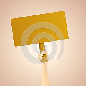 Blank Wooden Hand Sign Background