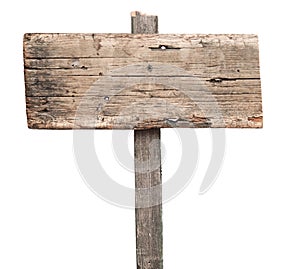 Blank wooden sign