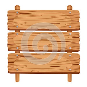 Blank Wooden Sign Board Illustration