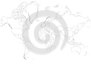 World map blank photo