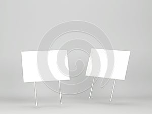 Blank yard sign mockup